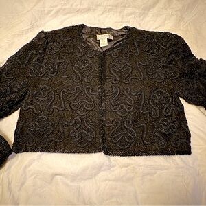 Talbots Beaded Silk Jacket